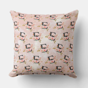 Letter E Throw Pillow