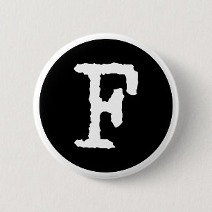 Letter F 2 Inch Round Button