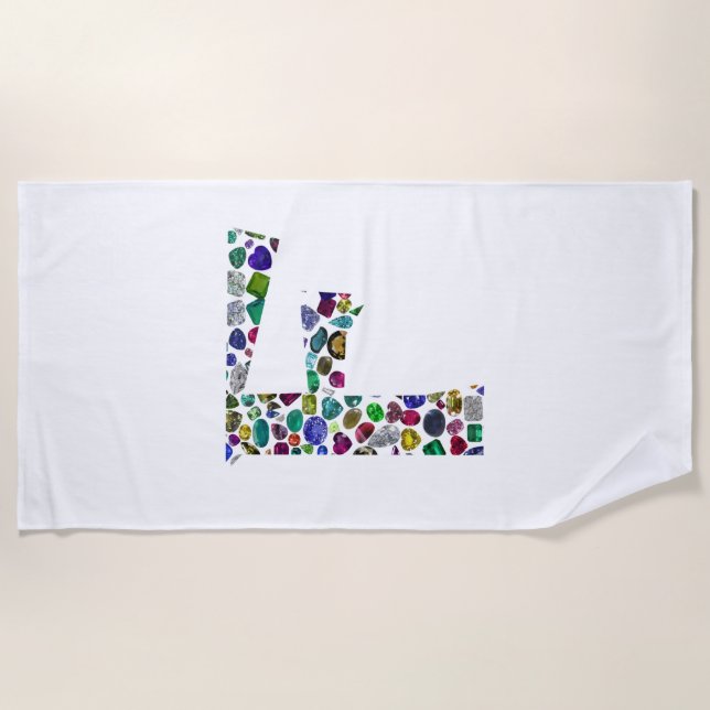 Letter 'F' Beach Towel (Front)