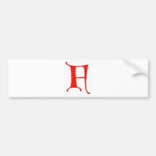 Letter F Bumper Sticker