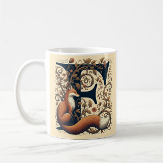 Letter F  Fox and Fauna – Personalize Coffee Mug