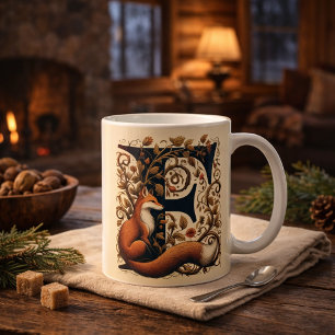 Letter F Fox and Fauna – Personalize Coffee Mug