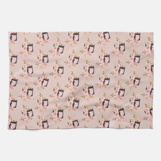 Letter F Kitchen Towel (Horizontal)