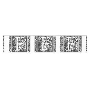 Letter F Medieval Monogram Art Nouveau Short Table Runner