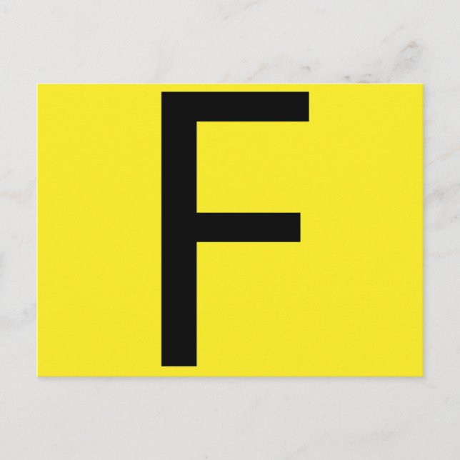 Letter F periodic table Postcard (Front)
