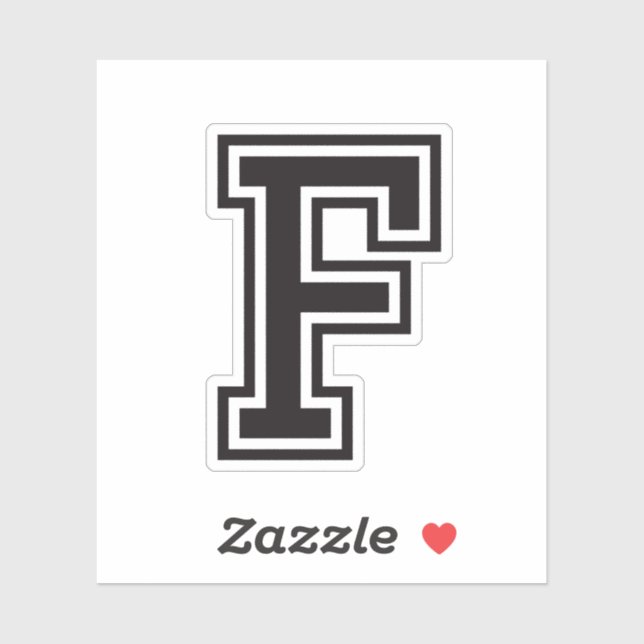 Letter F sporty college font alphabet (Sheet)