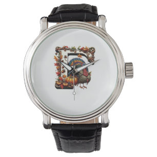 Letter f Thanksgiving gift style  Watch