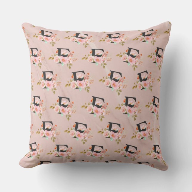 Letter F Throw Pillow (Front)