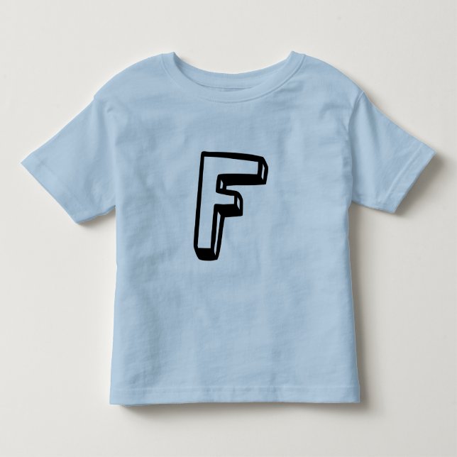 Letter F Toddler T-shirt (Front)