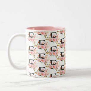 Letter F Two-Tone Coffee Mug