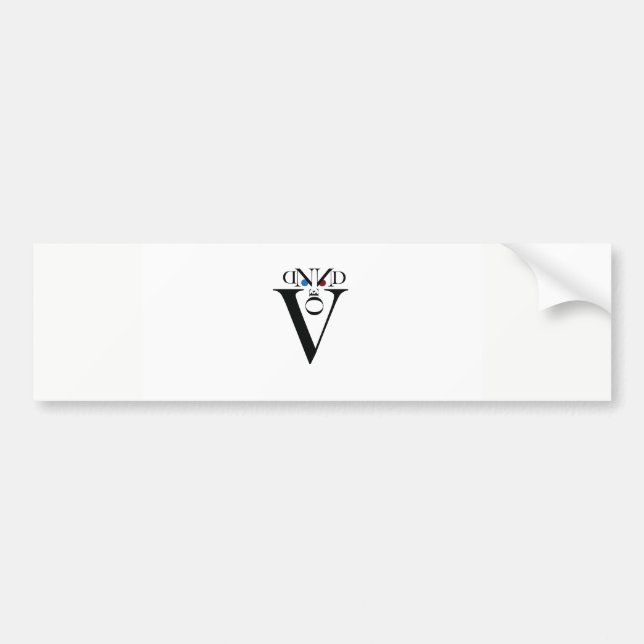 Letter Face Bumper Sticker (Front)