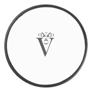 Letter Face Hockey Puck
