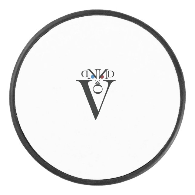 Letter Face Hockey Puck (Front)