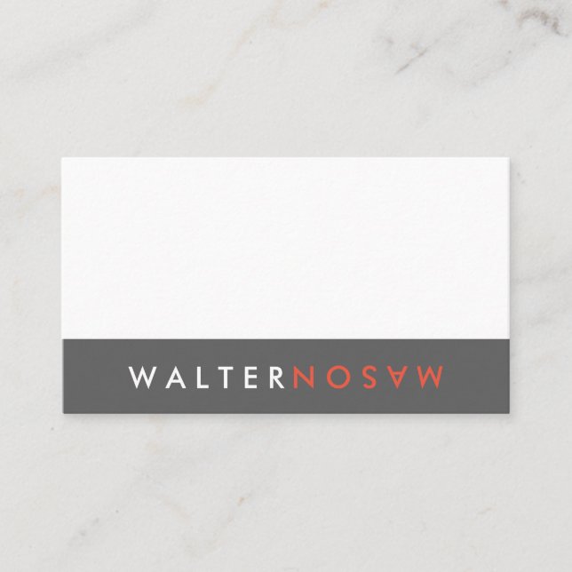 Letter Flip Business Card (Front)