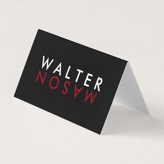 Letter Flip Business Card (Front)