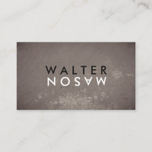Letter Flip Grungy Texture Business Card