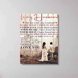 Letter For Him Cool To My Husband Gift Canvas Print