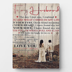 Letter For Him Cool To My Husband Gift Plaque