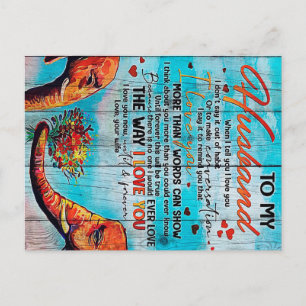 Letter For Husband Cool Family Decoration Announcement Postcard