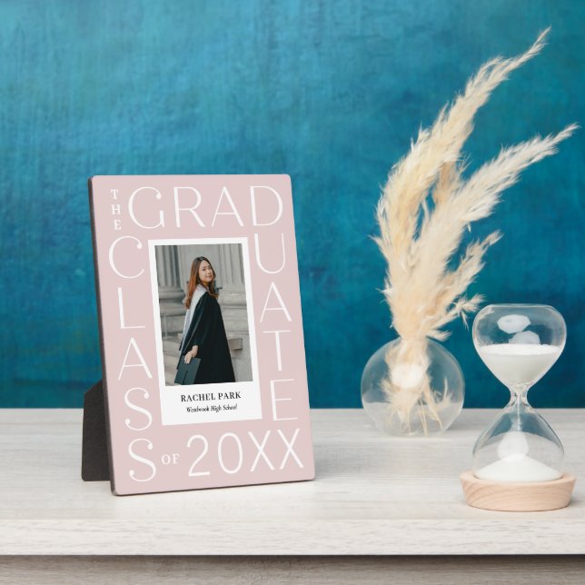 Letter Frame EDITABLE COLOR Graduation Plaque (Side)