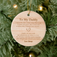 Letter From Bump Daddy To Be Wooden