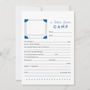Letter from Camp Stationery Card
