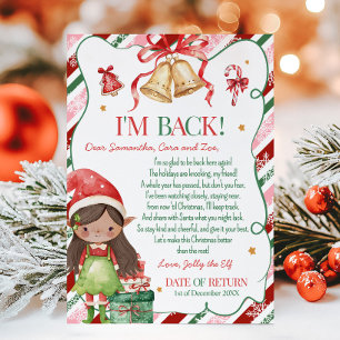 Letter from Elf Christmas Girl Letter Card