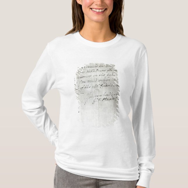 Letter from George Frederick Handel T-Shirt (Front)