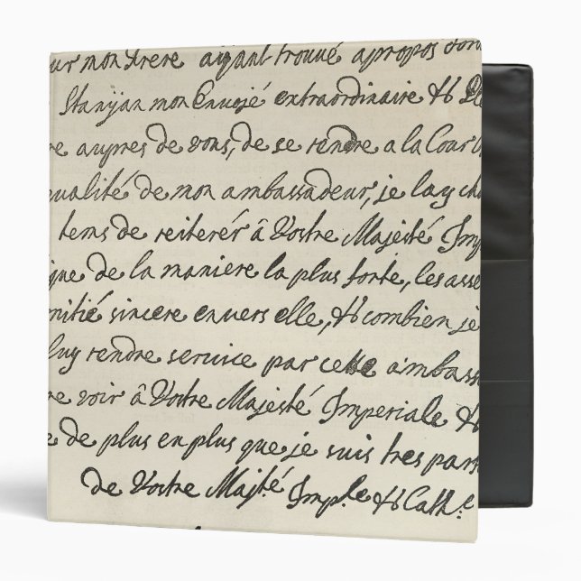 Letter from George I to Charles VI Binder (Front/Inside)