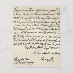 Letter from George I to Charles VI Postcard