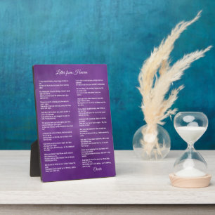 Letter From Heaven - Personalize with Pet's Name Plaque