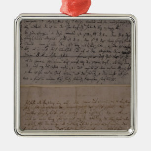 Letter from Leopold Mozart Metal Ornament