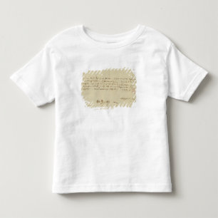 Letter from Mozart to a freemason, January 1786 Toddler T-shirt