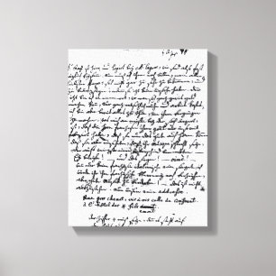 Letter from Mozart to his Father, 5th April Canvas Print