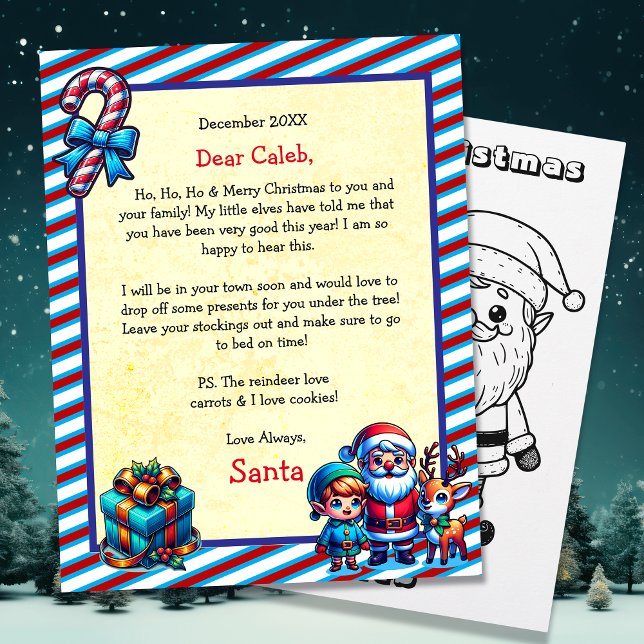Letter from Santa and Colouring Page for Boy (Creator Uploaded)