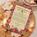 Letter from Santa Claus Christmas  Invitation<br><div class="desc">Personalized letter from from Santa Clause.
Give your child this year special,  cute letter from Santa. 
Collection: 
https://www.zazzle.com/collections/love_christmas_collection-119212194434211063</div>