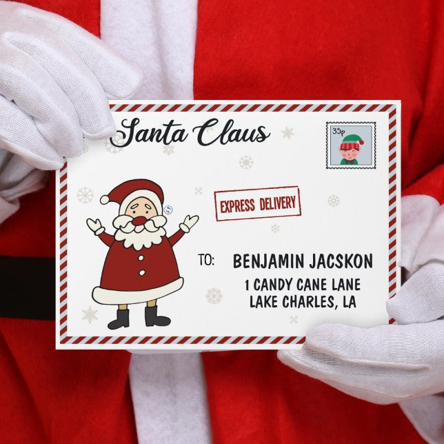Letter from Santa Claus express delivery elf stamp Envelope (Creator Uploaded)