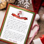 Letter From Santa Claus From North Pole<br><div class="desc">This is great gift for any child you love! Kids Santa Christmas Card! All you need to do is personalize the name for the child receiving the card. Santa letters can be mailed, "sent" by popping it in the mailbox. You can edit this message, the choice is yours!! Personalize and...</div>