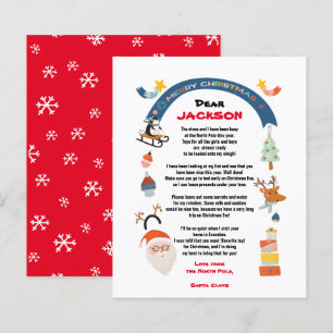 Letter from Santa from the North Pole Christmas