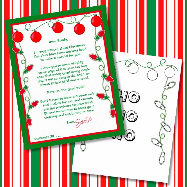 Letter from Santa Paper Sheet (Creator Uploaded)