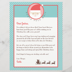 Letter From Santa Personalized & Colouring Page
