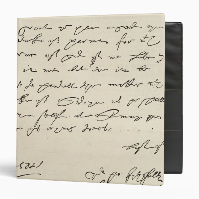 Letter from Sir Francis Drake Binder (Front/Inside)