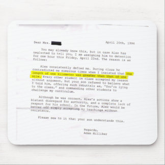 Letter from Teacher - "Accept My Teachings!" Mouse Pad