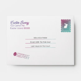 Letter From The Easter Bunny Envelope Editable