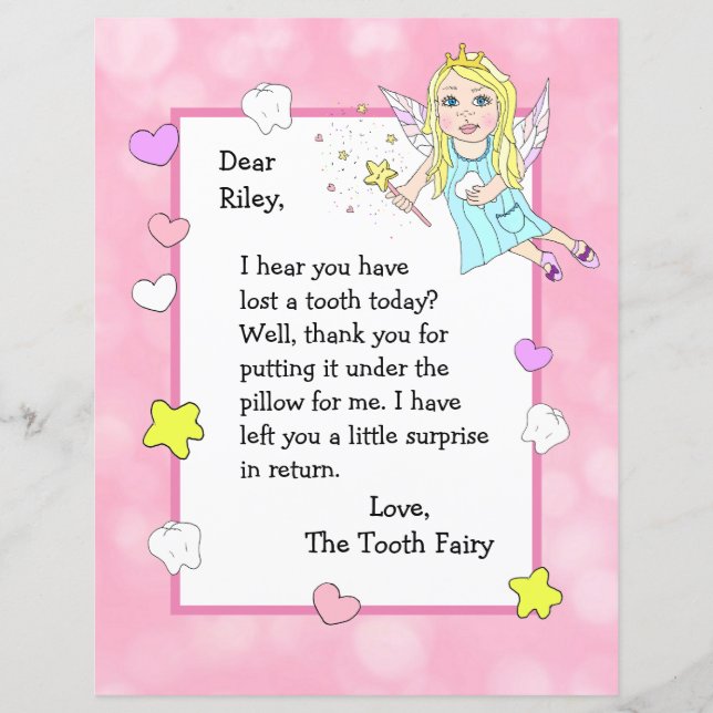 Letter from the Tooth Fairy (Front)