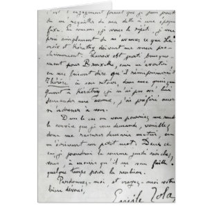 Letter from Zola to Edouard Manet  1868