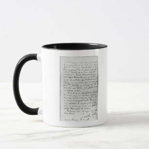 Letter from Zola to Edouard Manet  1868 Mug