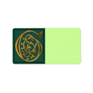 Letter G Address Label