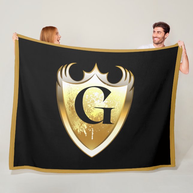 Letter G Capital Alphabet Fleece Blanket (In Situ)