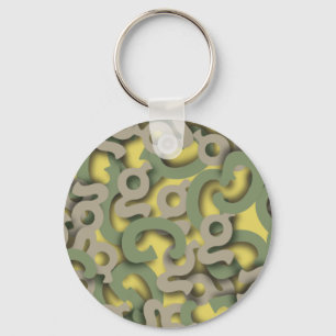 Letter G Green Keychain